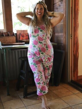 Floral Relaxed fit Jumper with Pockets Regular & Plus